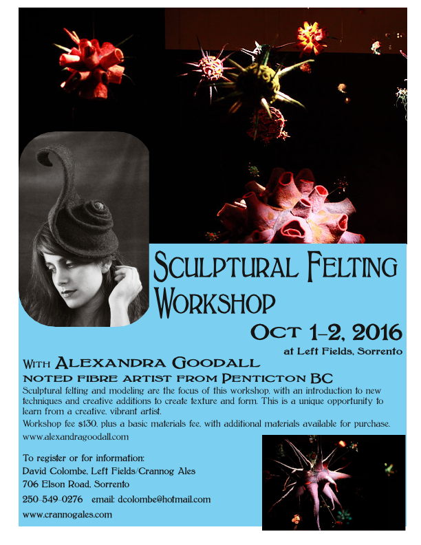 Sculptural Felting Workshop - October 1-2